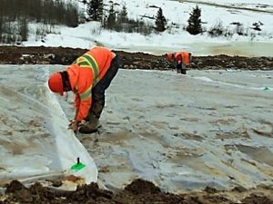 Stockpile tie-downs