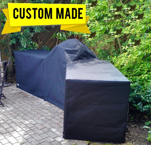 100% Weather Resistant Outdoor BBQ Grill Cover with Air Pocket & Elastic for Snug Fit Patio Grill Cover 12 Oz Waterproof 44 W x 30 D x 26 H, Black 