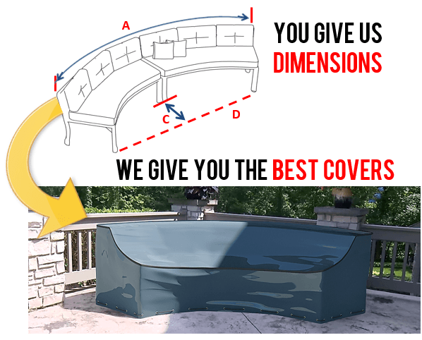 228x116x86cm/90x34x45in, Black Garden Furniture Covers COOSOO Outdoor Sectional Curved Sofa Protector Covers waterproof for Half-Moon Couch Sets Sofa Furniture Cover Dustproof Windproof Anti-UV 