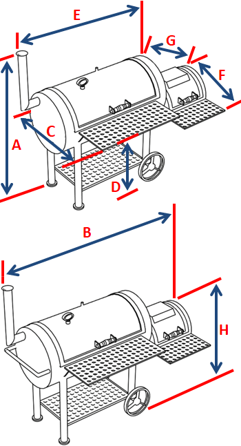 Offset smoker clearance covers