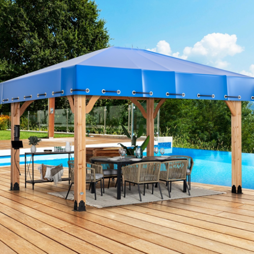 PVC gazebo roof covers