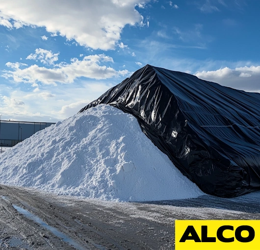 salt pile covering sheets