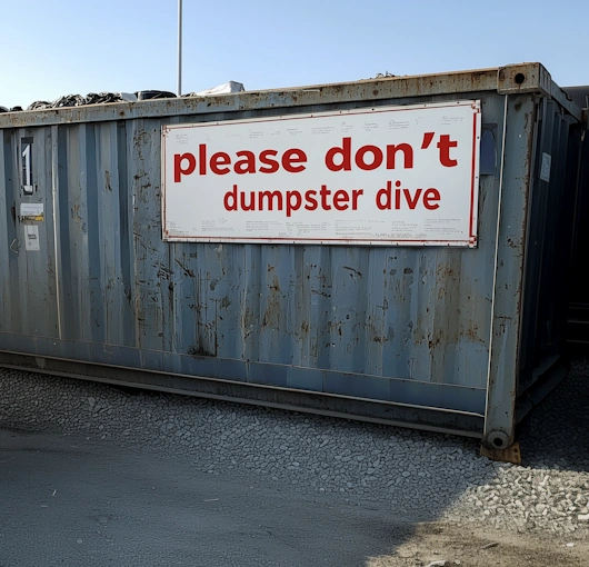 stop dumpster diving idea