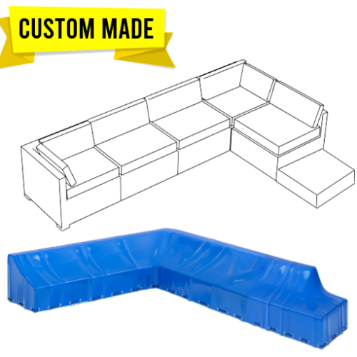 Custom L-Shape Sectional With Right Chaise Covers